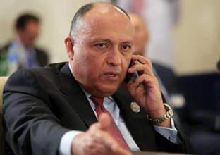 سامح شكرى يبحث مع وزير الخارجية المغربى مساعى وقف اطلاق النار فى ليبيا
